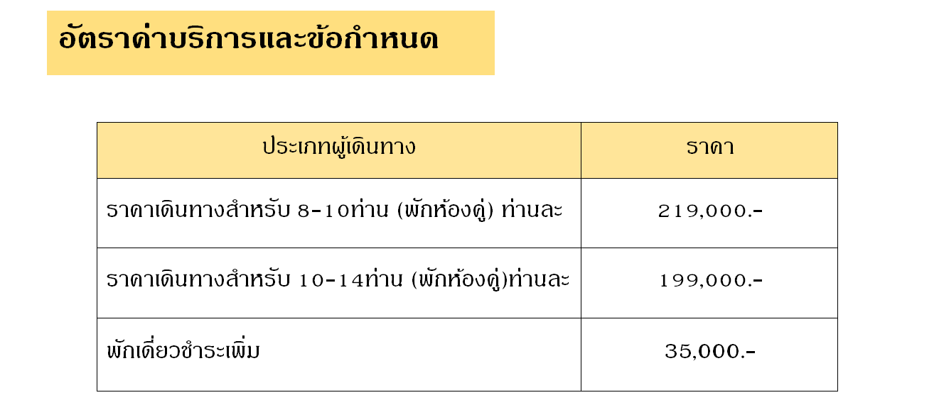 Tour Price