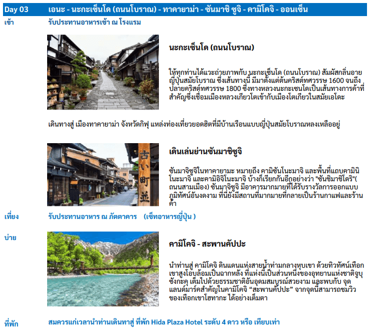 Tour Itinerary Day 03