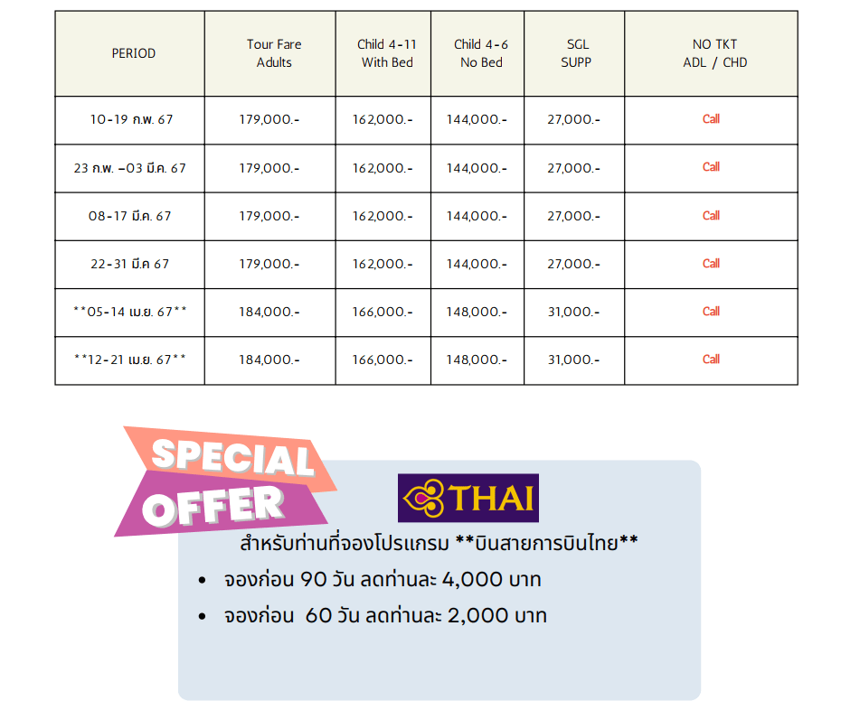 Tour Price