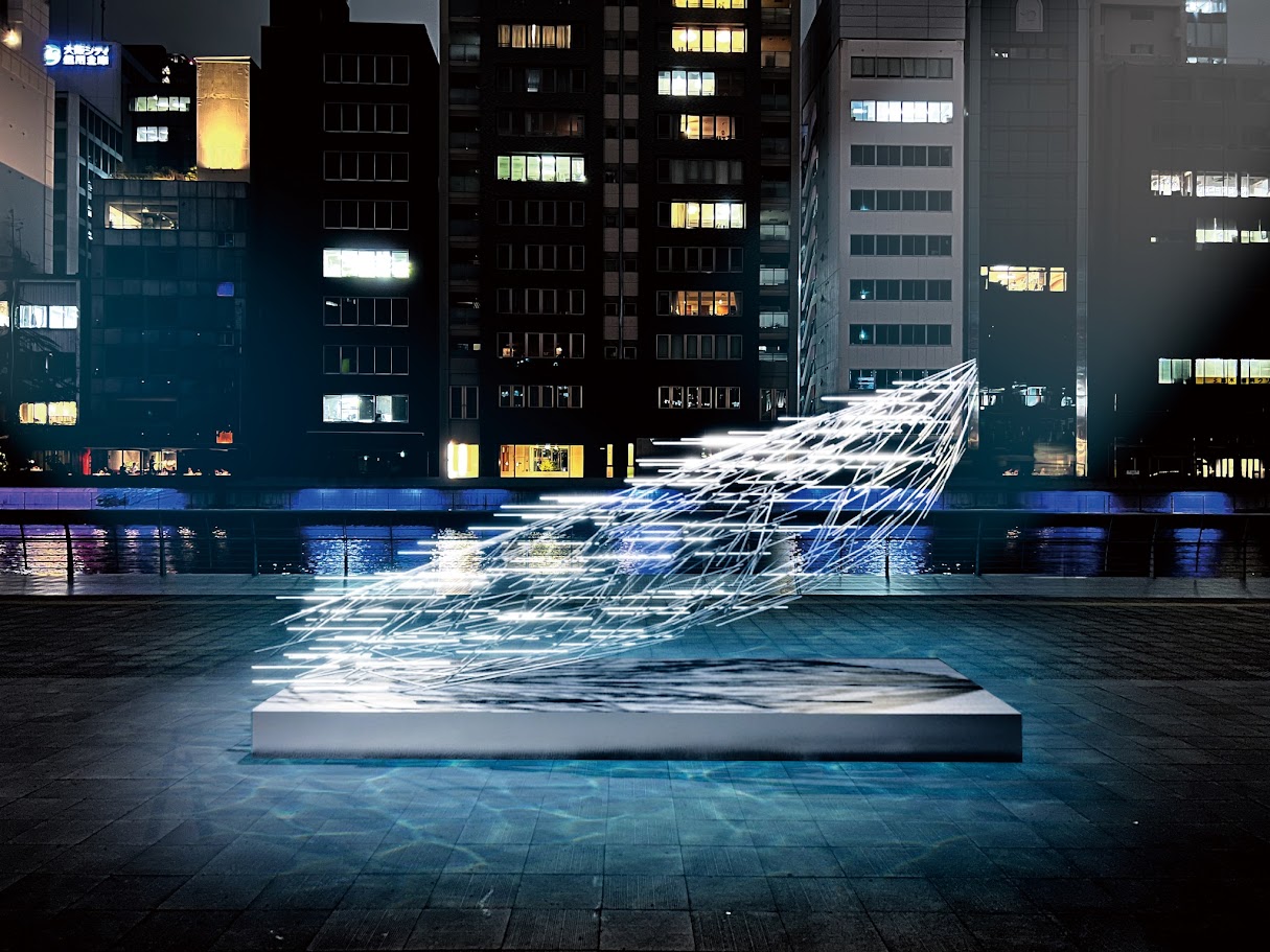 Projection Mapping” บนอาคารหอประชุมกลางเมืองโอซาก้า