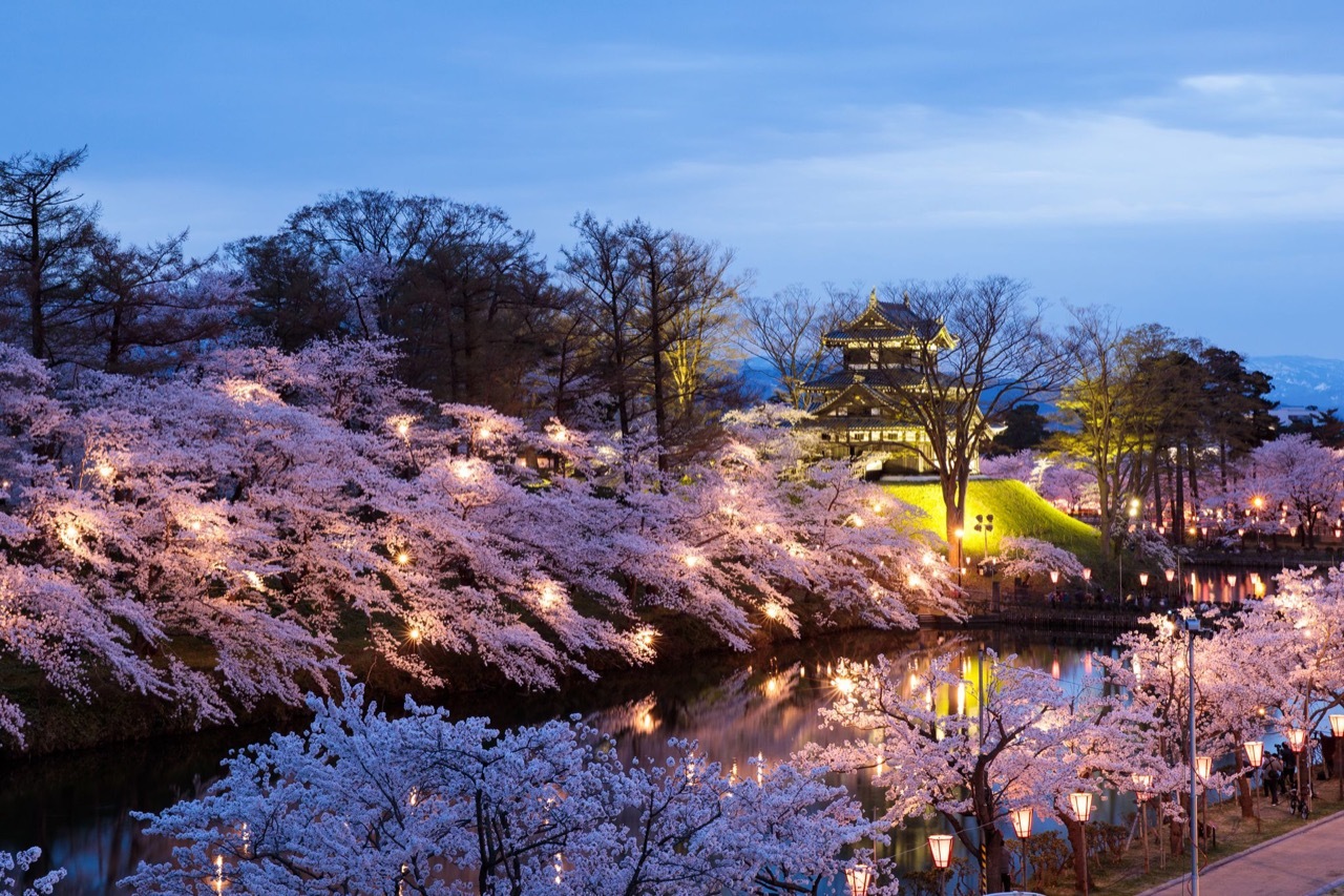 จุดแวะไฮไลท์ ปราสาททาคาดะ (Takada Castle) เป็นจุดชมซากุระที่ทีชื่อเสียง
