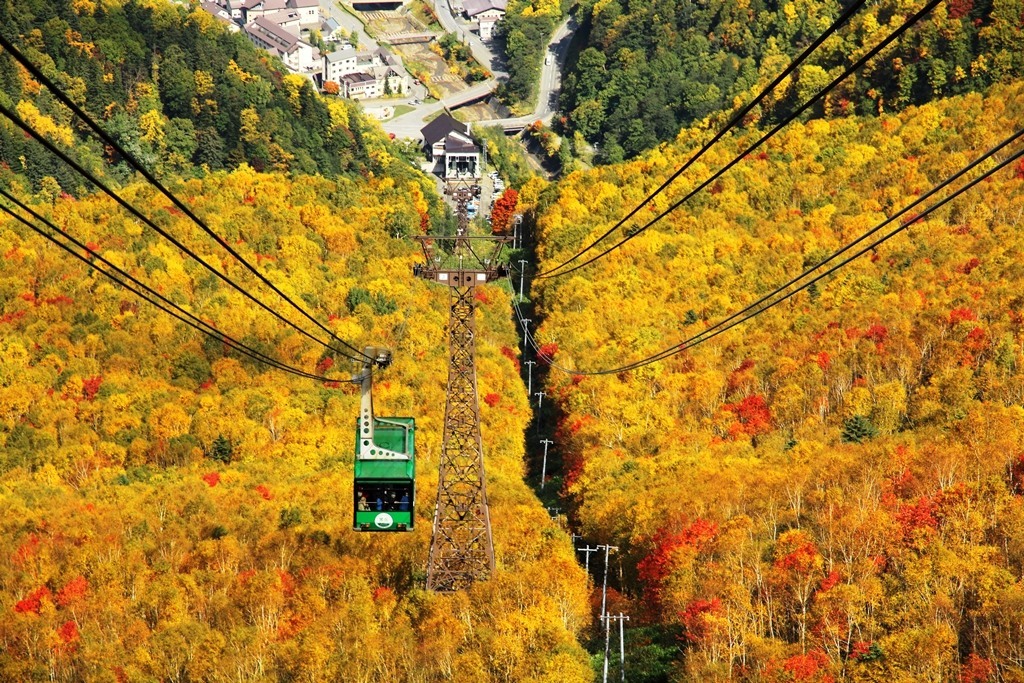 บริเวณภูเขาคุโรดาเคะ (Mt. Kurodake) ซึ่งเดินทางขึ้นไปยังยอดเขาได้ง่าย ๆ ด้วยกระเช้าไฟฟ้า และบริเวณที่ราบนุมะ (Numanodaira) 