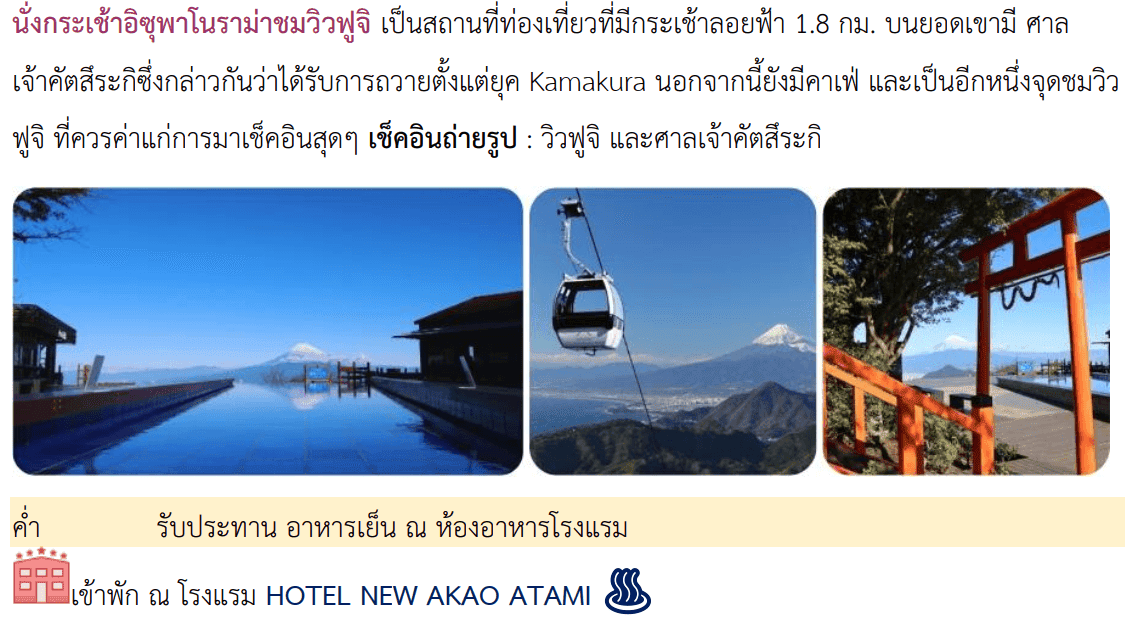 itinerary detail