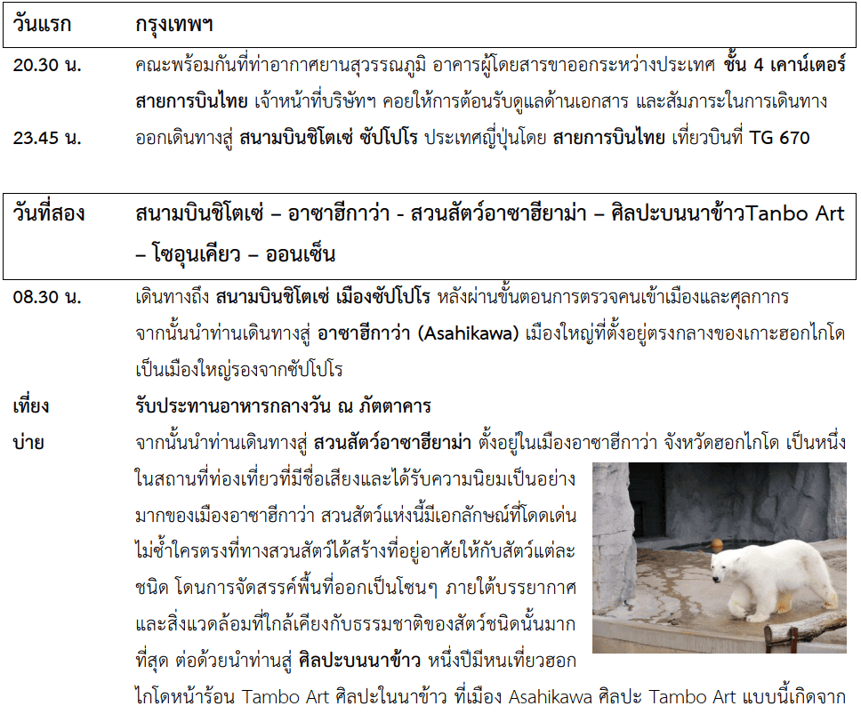 itinerary