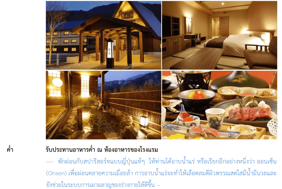 Tour itinerary detail
