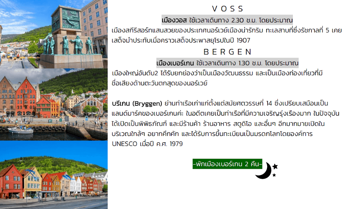 Tour itinerary detail