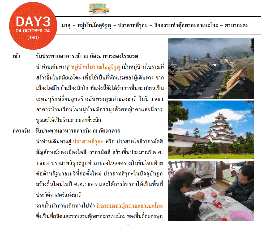 itinerary detail