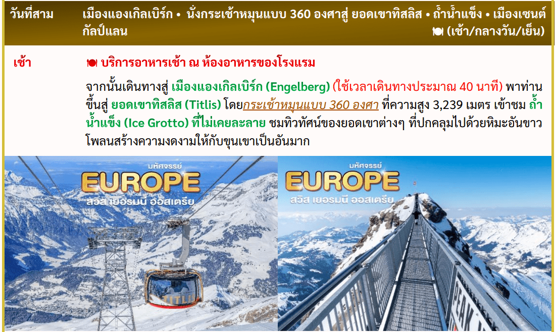 tour itinerary detail 