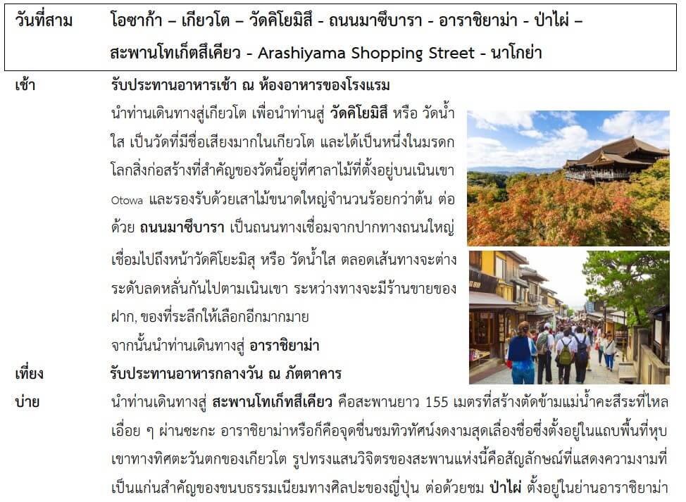 itinerary