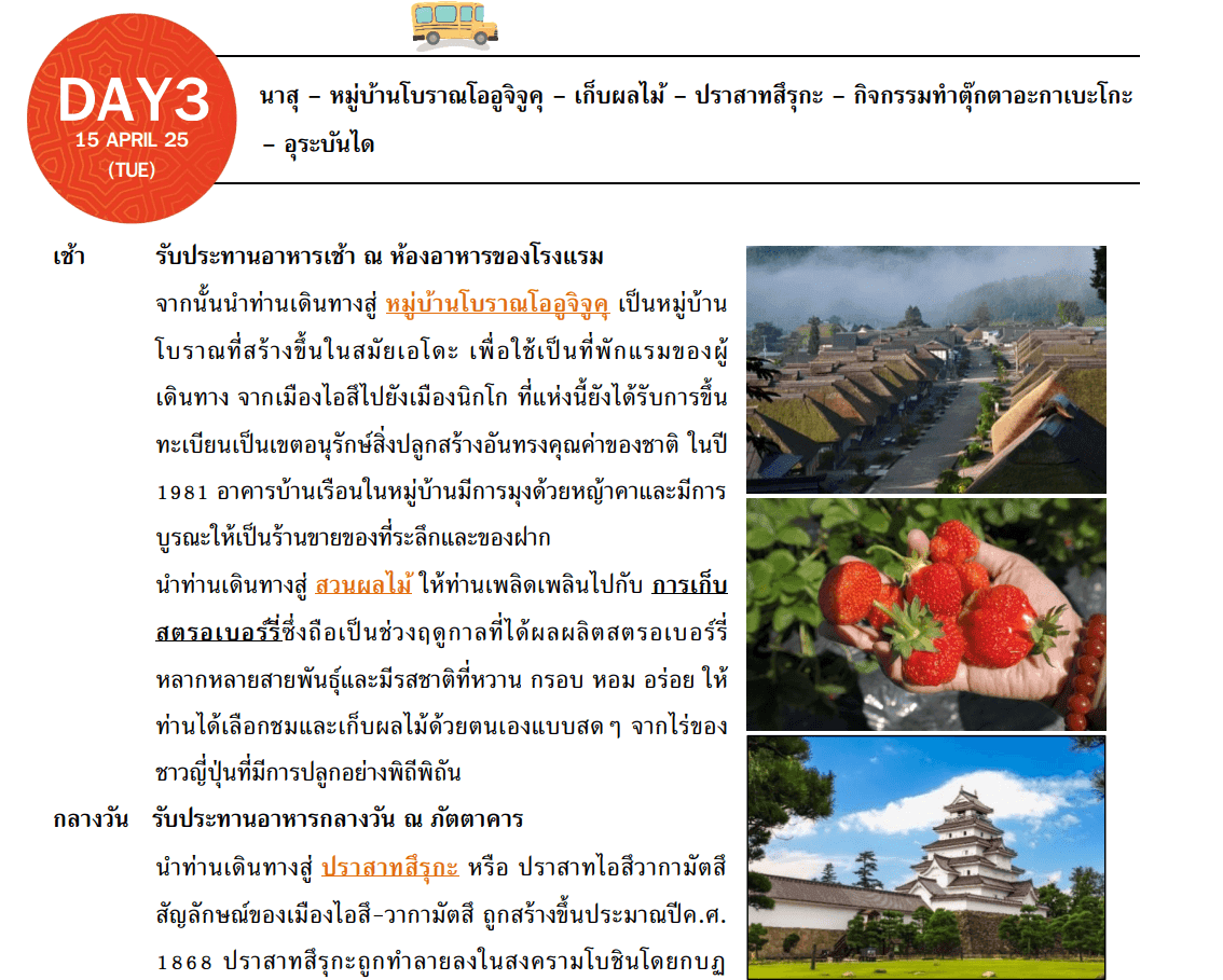 itinerary
