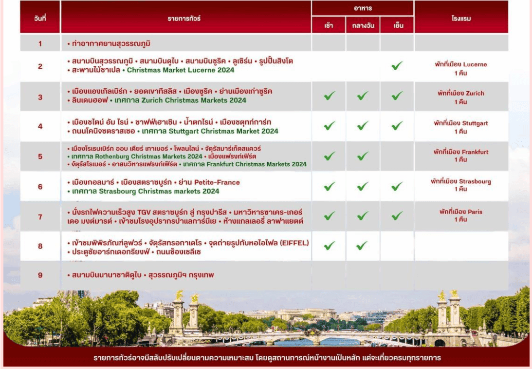 itinerary