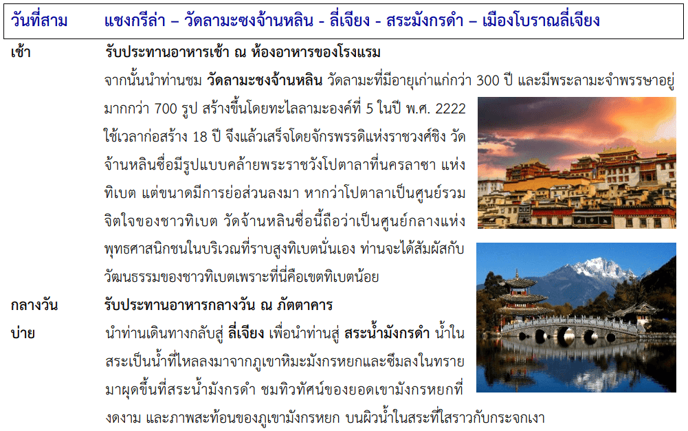 itinerary
