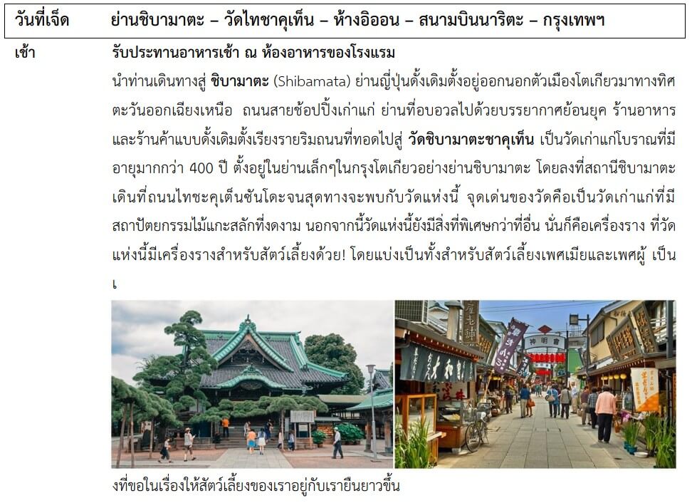 itinerary