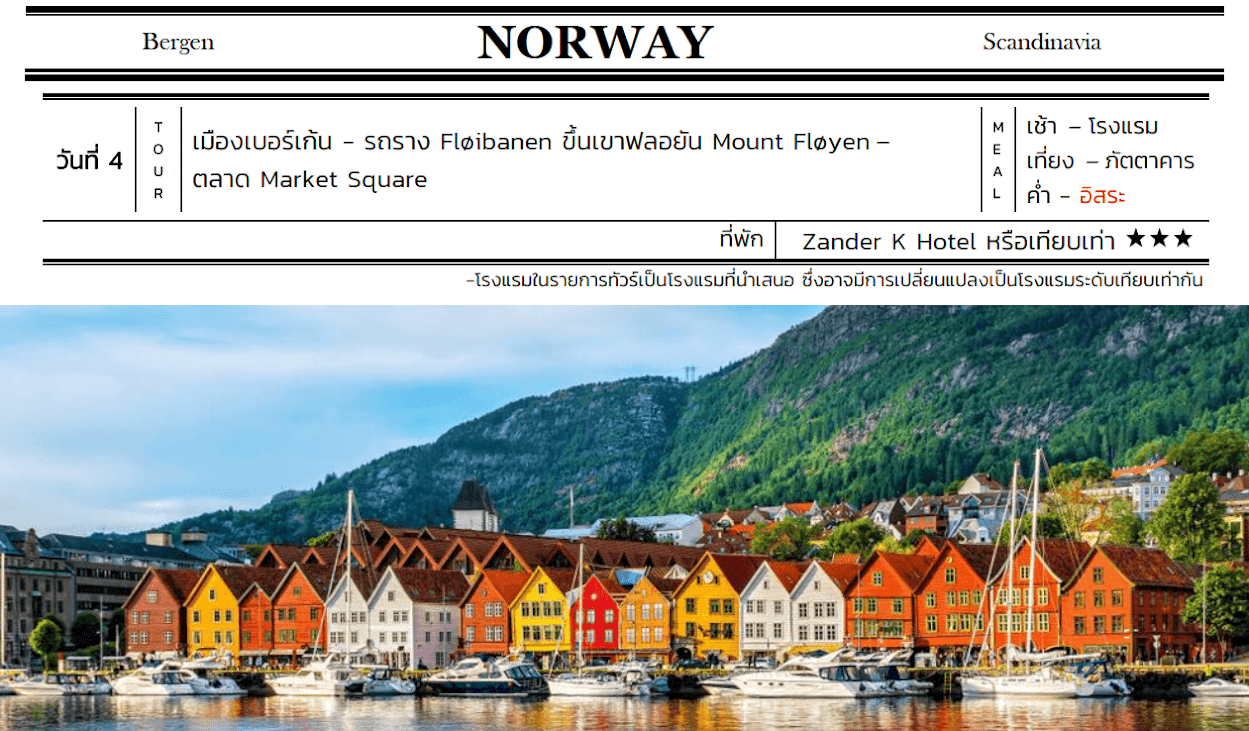 Tour itinerary detail
