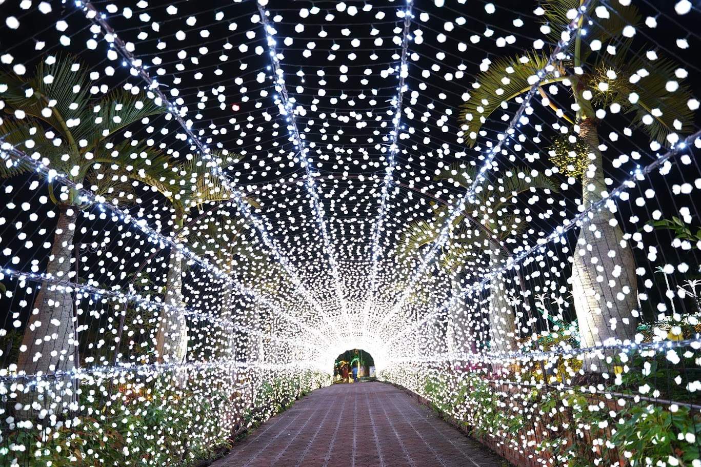 อุโมงค์ประดับไฟสวยงาม