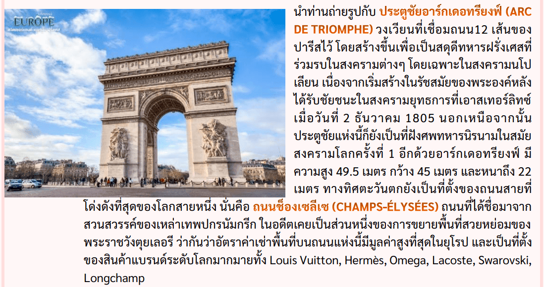 tour itinerary detail