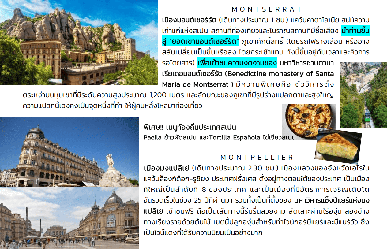 Tour itinerary detail
