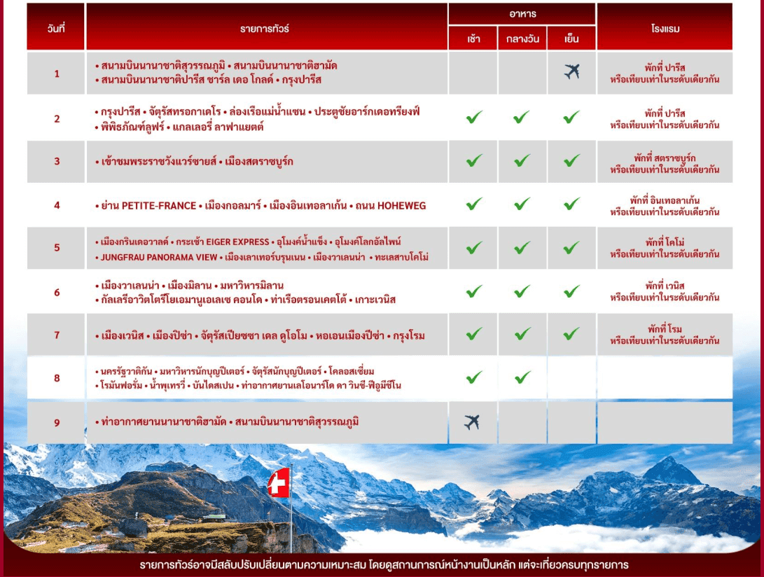 itinerary