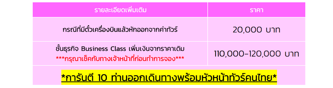 price detail extra
