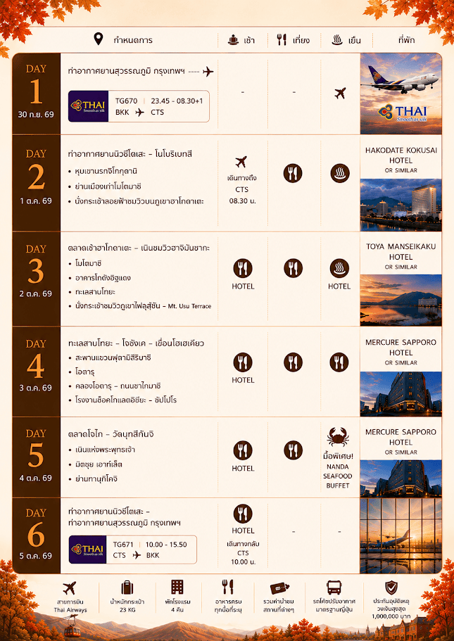 Tour itinerary