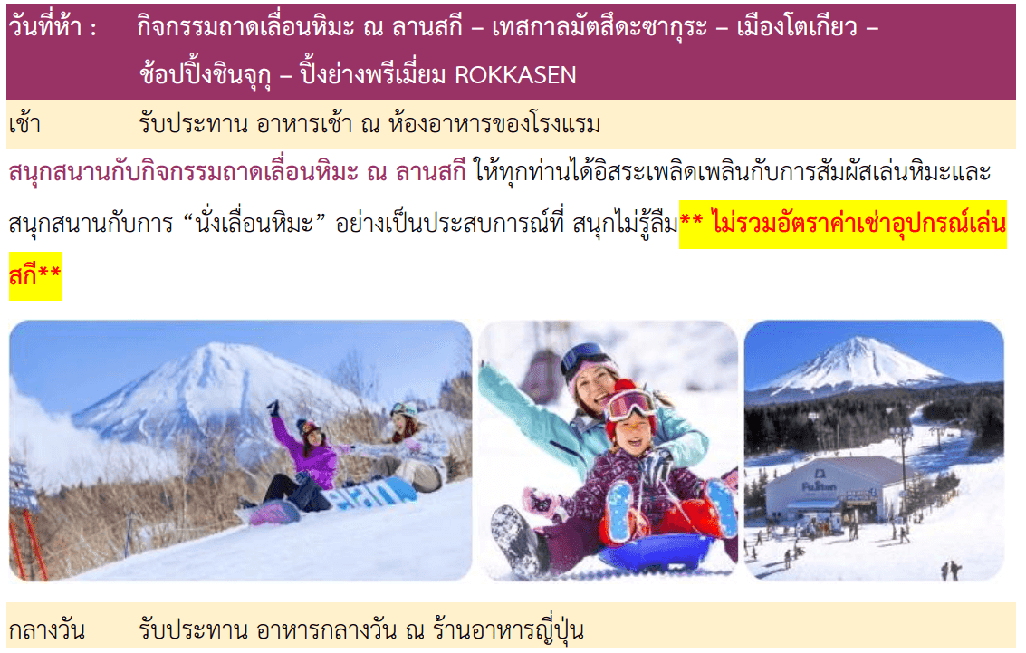 itinerary detail