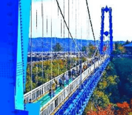 Walking Ryujin Big Suspension Bridge