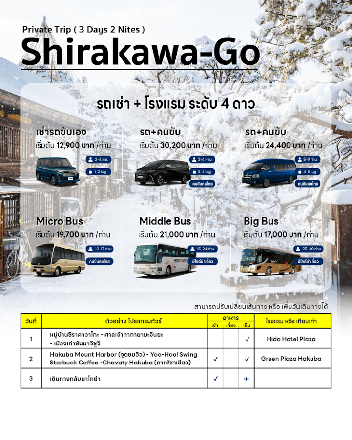 Nagoya Private Trip - รถพร้อมคนขับ ( คนไทย )