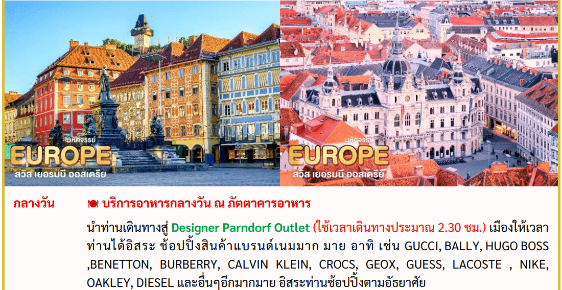 tour itinerary detail