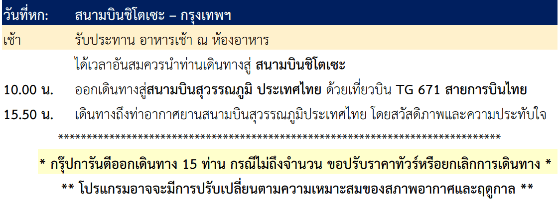 itinerary detail